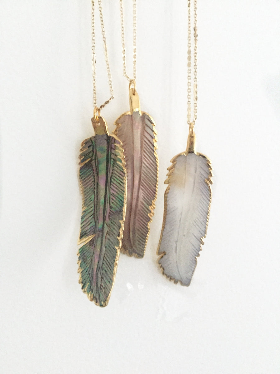 Shell Feather Necklace